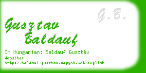 gusztav baldauf business card